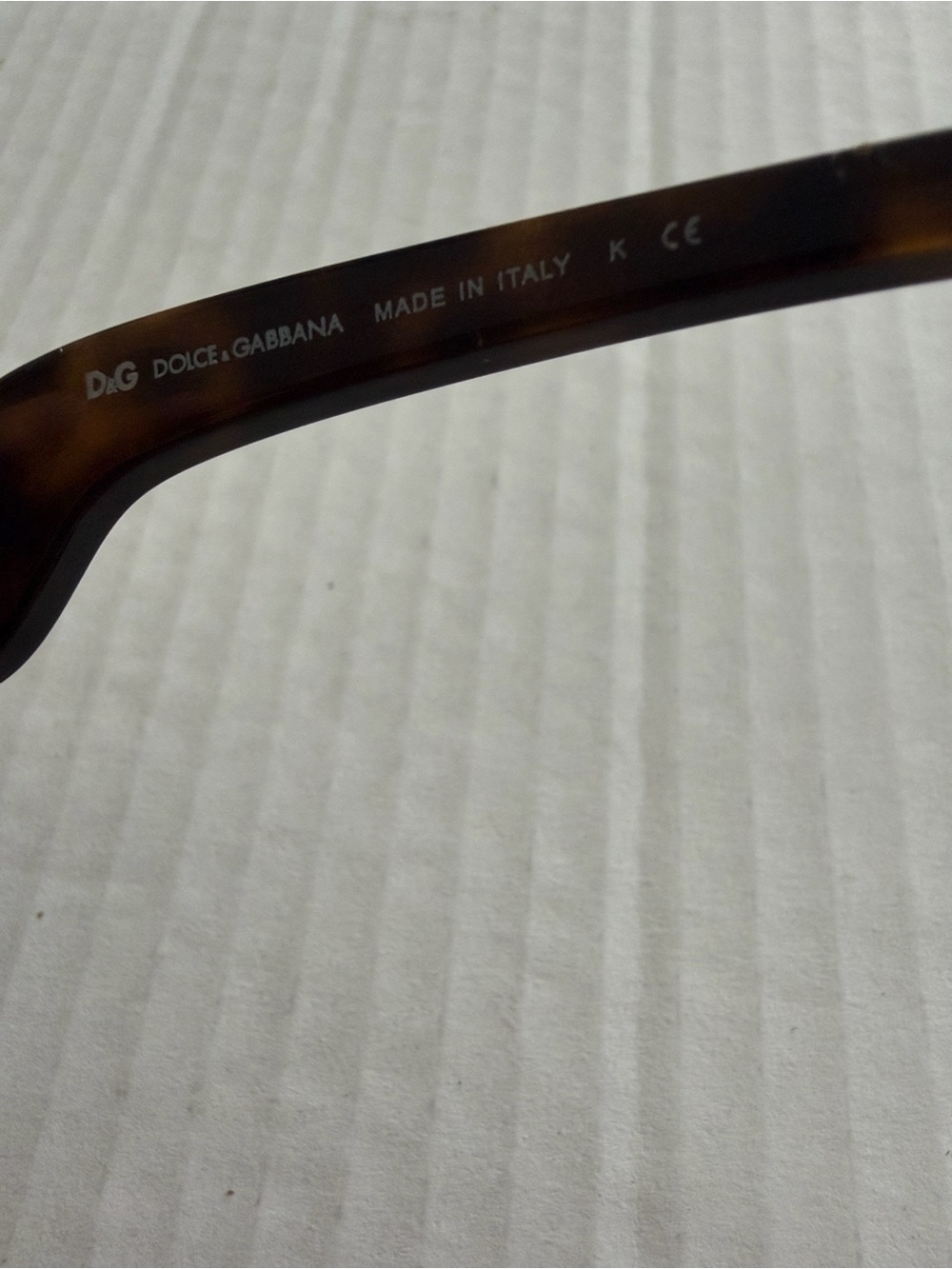 D&G Tortoiseshell Sunglass Temples - Brown